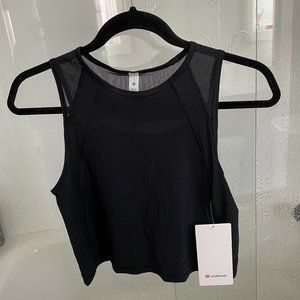 NTW Black Lululemon Sculpt Cropped Tank Top